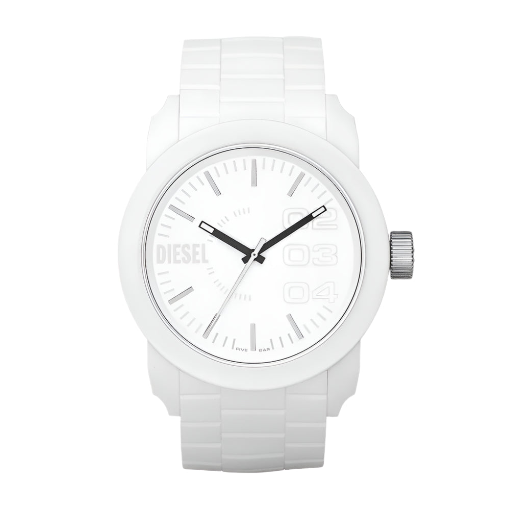 Diesel Double Down Gents Three-Hand White Silicone Watch | departure-to-desk | Fashion Watches | Men | Mens | Mens Watches | new-season-2025 | Watch | Watches Diesel Double Down Gents Three-Hand White Silicone Watch | departure-to-desk | Fashion Watches | Men | Mens | Mens Watches | new-season-2025 | Watch | Watches