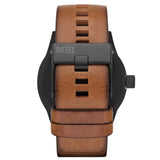 Diesel Rasp Gents Three-Hand Brown Leather Watch