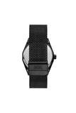 Diesel Scraper Gents Three-Hand Black Stainless Steel Watch