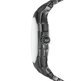 Diesel D-Sruptor Gents Silver Sunray Dial Three-Hand Black Stainless Steel Bracelet Watch