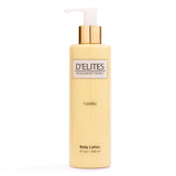 Front view of D'Elites Fragrant Body True Sensation Body Lotion in an 8 fl. oz. (236 ml)