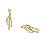 Buckley London Two-Tone Pave And Polished Tide Earrings Gold