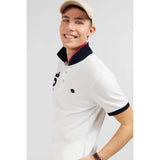 Eden Park Gents White Short-Sleeved Polo Shirt Xv Of France