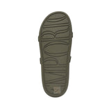 Olive green rubber slipper sole with raised 'EMPORIO' lettering, size 42, and care symbols molded into the heel.