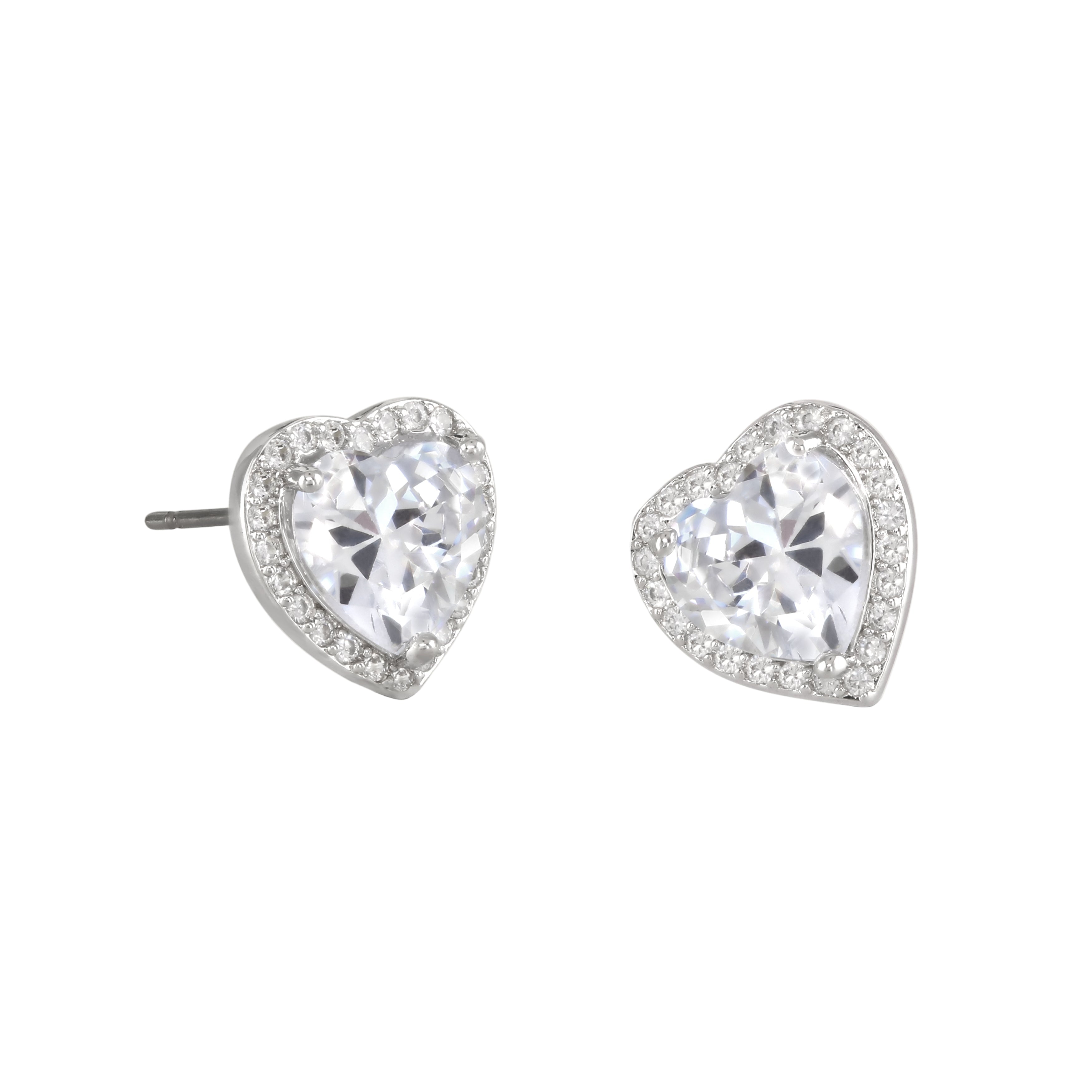 Buckley London Clear Sparkle Heart Earrings Rhodium | Accessories | Earrings | Fashion Jewellery | Women | Women Earrings | Womens Buckley London Clear Sparkle Heart Earrings Rhodium | Accessories | Earrings | Fashion Jewellery | Women | Women Earrings | Womens