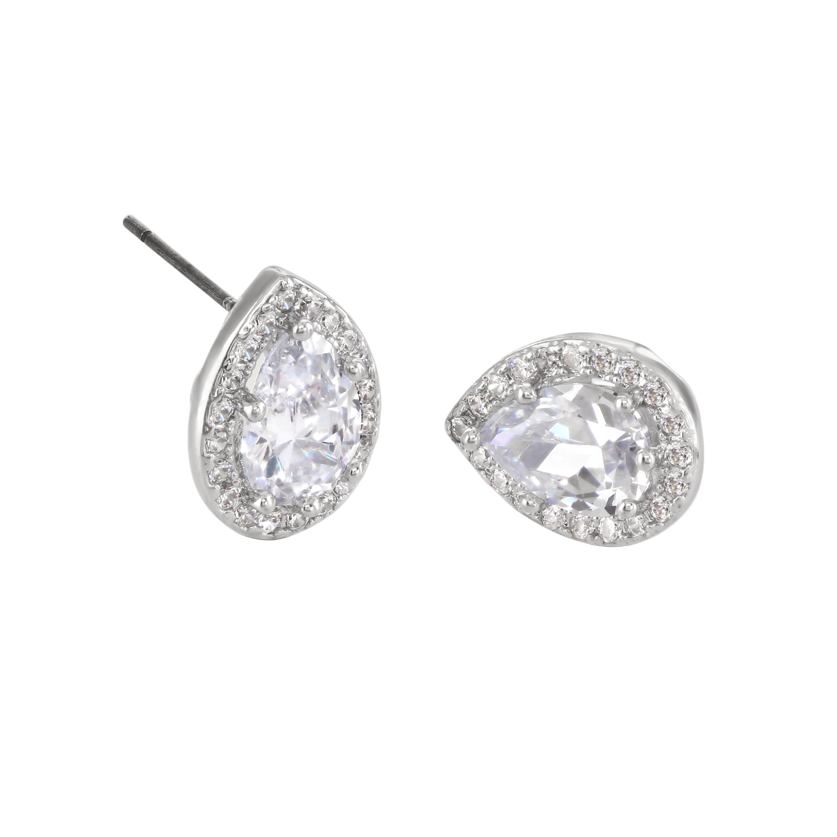 Buckley London Clear Sparkle Pear Earrings Rhodium | Accessories | Earrings | Fashion Jewellery | Women | Women Earrings | Womens Buckley London Clear Sparkle Pear Earrings Rhodium | Accessories | Earrings | Fashion Jewellery | Women | Women Earrings | Womens