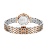 Escada Scarlett 24mm Women's Swiss Made Two-Tone Rose Gold Watch with Grey Mother of Pearl Diamond Dial