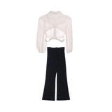 Elisabetta Franchi Kids Girl's White & Black Top & Trouser