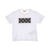 Elisabetta Franchi Kids White & Yellow Set T-Shirt & Trousers
