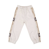Elisabetta Franchi Kids Baby Boy's Two-Piece Hooded Velour Tracksuit in Cream