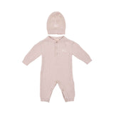 Elisabetta Franchi Kids New Born Girl's Two-Piece Knit Romper and Beanie Set