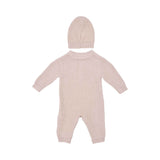Elisabetta Franchi Kids New Born Girl's Two-Piece Knit Romper and Beanie Set