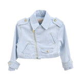Elisabetta Franchi Kids Girl's Light Denim Jacket