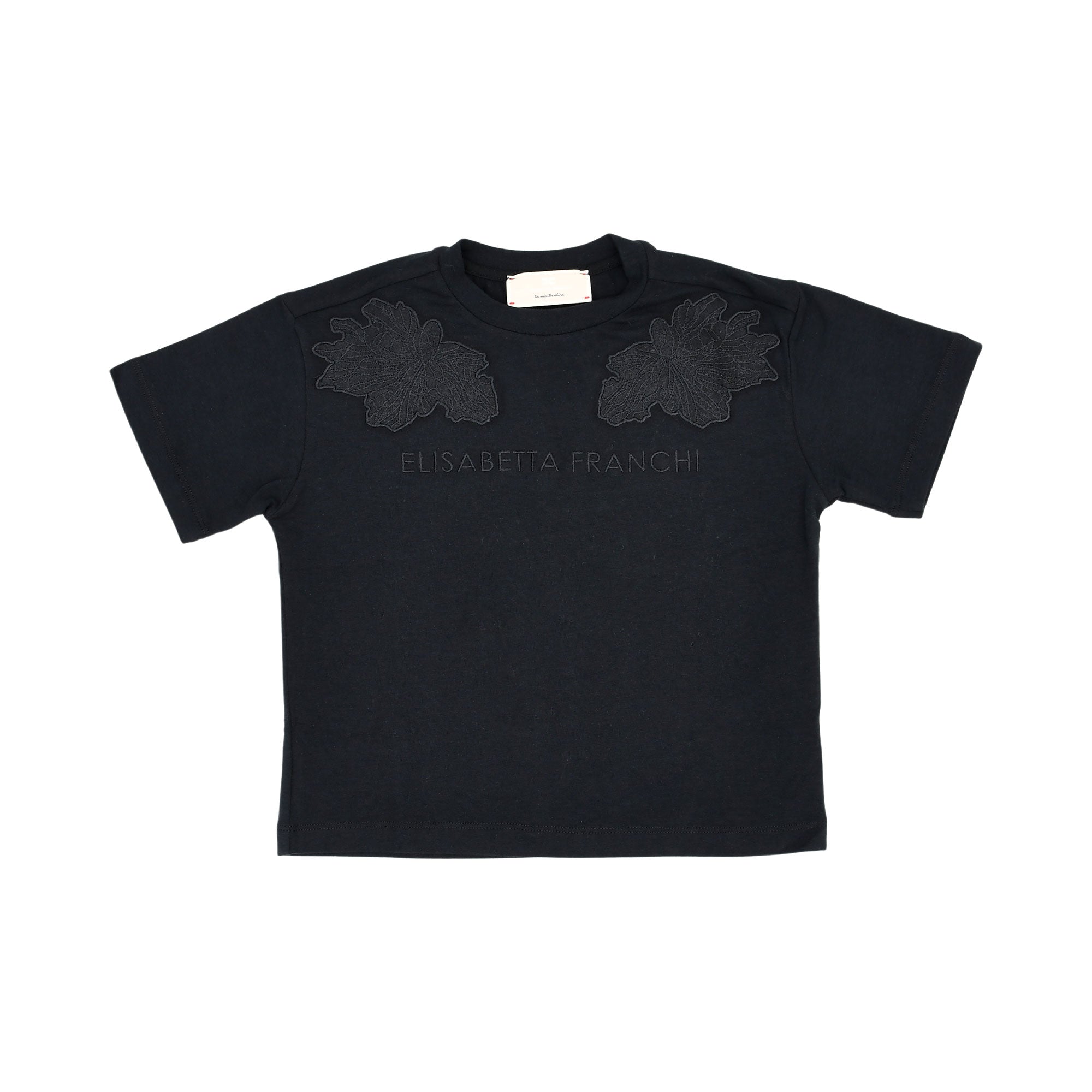 Elisabetta Franchi Kids Boy's Black T-Shirt | GCC | Kids and Teens | Kids and Teens Boy Tops | Kids and Teens Tops | Kids Boys (3 YRS -16 YRS) | Kids Clothing | Kids Fashion | Kids Teen Collection
