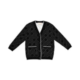 Elisabetta Franchi Kids Girl's Logo Pattern Knit Cardigan