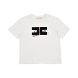 Elisabetta Franchi Kids Girl's Logo T-Shirt with 'Lover' Embroidery