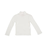 Elisabetta Franchi Kids Baby Girl's White Ribbed Mock-Neck Top