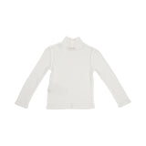 Elisabetta Franchi Kids Baby Girl's White Ribbed Mock-Neck Top