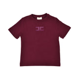 Elisabetta Franchi Kids Baby Girl's Tonal Velvet-Effect Logo T-Shirt