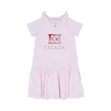 Escada Kids Girls' Pink Ruffle Collar Dress