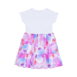 Escada Kids Girls' White & Watercolor Skirt Dress