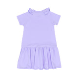 Escada Kids Girls' Purple Ruffle Sleeve Dress