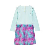 Escada Kids Girl's Sweatshirt Dress with Tropical Print Skirt