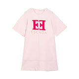 Escada Kids Girl's Pink Logo Shift Dress with Wide Sleeves