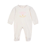Escada Kids New Born Girl's White Set of Sleepsuit & Hat