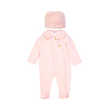 Escada Kids New Born Girl's Pink Set of Sleepsuit & Hat