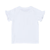 Escada Kids Girls' White T-Shirt with Colorful Logo Print