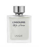 Lalique L'Insoumis perfume bottle and packaging on a white background