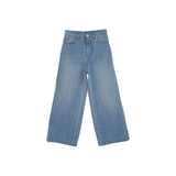 Elisabetta Franchi Kids Girl's Blue Denim Trouser