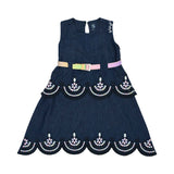 Ein Ghein Kids Girl's Chandelier Denim Dress