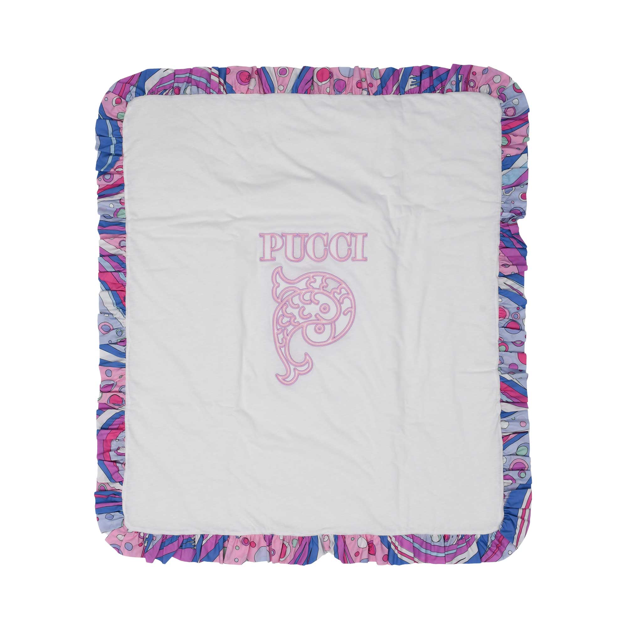 Emilio Pucci Kids Ivory Blanket | Blanket | Blankets | New Born | New Born Blanket | New Born Boy (0M - 9M) | New Born Boy Blanket | New Born Girl (0M - 9M) | New Born Girl Blanket