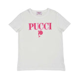 Emilio Pucci Kids Girl's White T-shirt