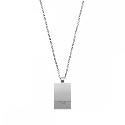Emporio Armani Men's Silver Color Stainless Steel Necklace