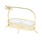 Ele 4PM Luxury Gold Tray With Dragonfly