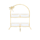 Ele 4PM Luxury Gold Stand Tray With Dragonfly