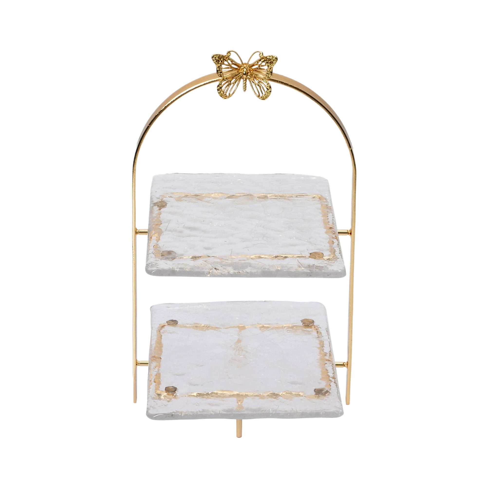 ELE 4PM Two-Tiered Glass and Gold Serving Stand | Cake Stand | Glassware | Home and Furniture Home | Home and Furniture Home Table Top ELE 4PM Two-Tiered Glass and Gold Serving Stand | Cake Stand | Glassware | Home and Furniture Home | Home and Furniture Home Table Top