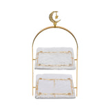 Ele 4PM Two-Tiered Glass Serving Stand