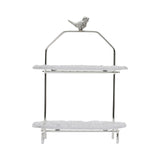 Ele 4PM Two-Tiered Serving Stand with Bird Accent