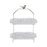 Ele 4PM Two-Tiered Serving Stand with Bird Accent