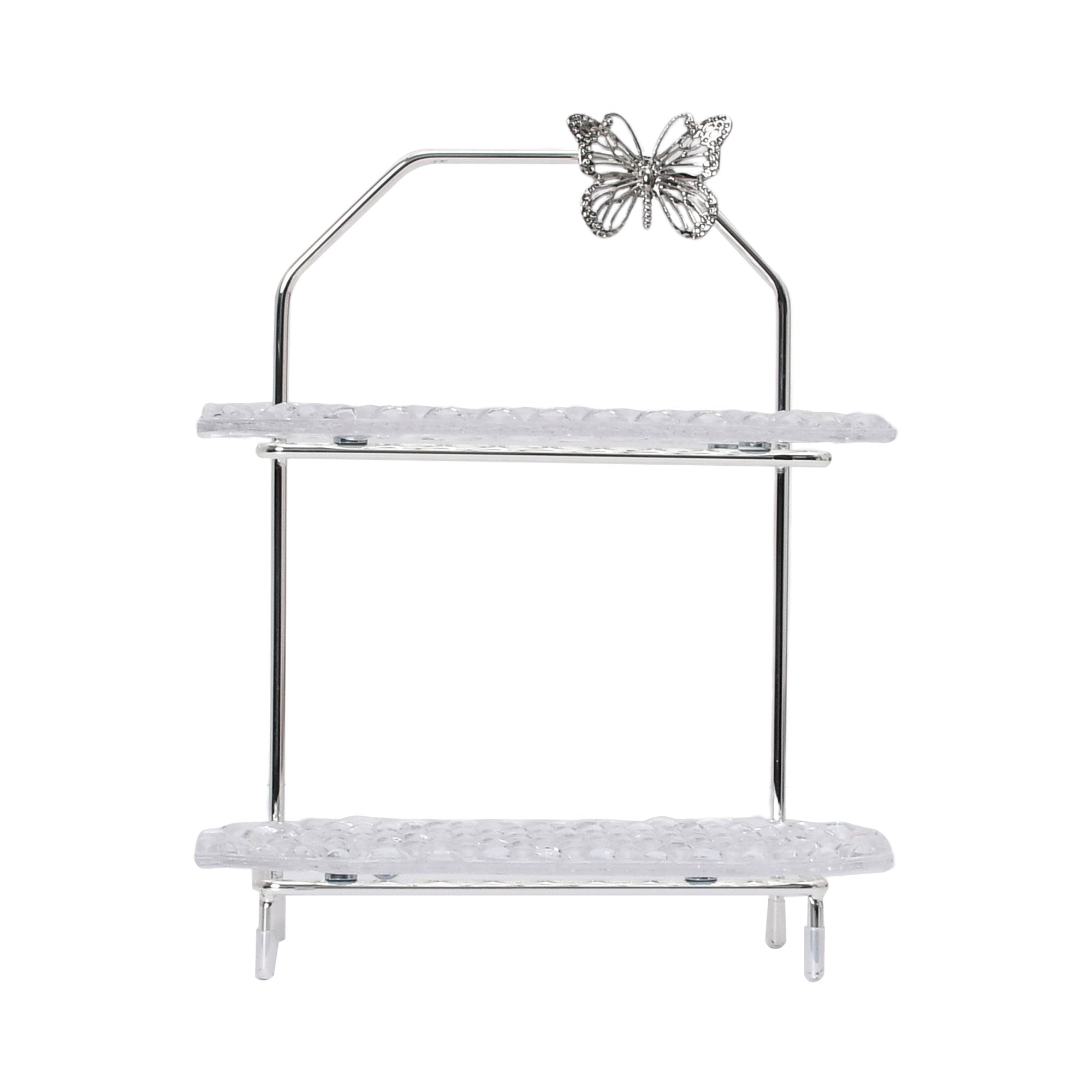 Ele 4PM Two-Tiered Serving Stand with Butterfly Accent | Cake Stand | Glassware | Home and Furniture Home | Home and Furniture Home Table Top Ele 4PM Two-Tiered Serving Stand with Butterfly Accent | Cake Stand | Glassware | Home and Furniture Home | Home and Furniture Home Table Top