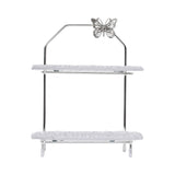 Ele 4PM Two-Tiered Serving Stand with Butterfly Accent