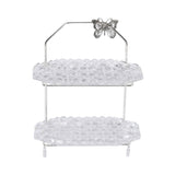 Ele 4PM Two-Tiered Serving Stand with Butterfly Accent