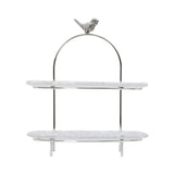 Ele 4PM Two-Tiered Serving Stand with Bird Accent