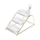 Ele 4PM Two-Tiered Rainbow-Design Serving Stand