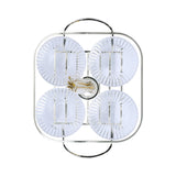 Ele 4PM Elegant Four-Compartment Nuts Stand Serving Set with Utensil Holder (Available in Gold and Silver)