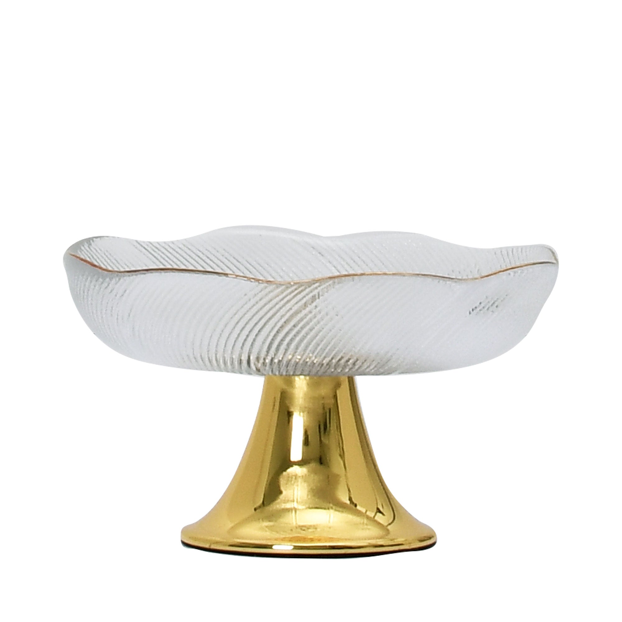 Ele 4PM Fluted Glass Pedestal Bowl | Dessert Plate | Home and Furniture Home | Home and Furniture Home Table Top Ele 4PM Fluted Glass Pedestal Bowl | Dessert Plate | Home and Furniture Home | Home and Furniture Home Table Top